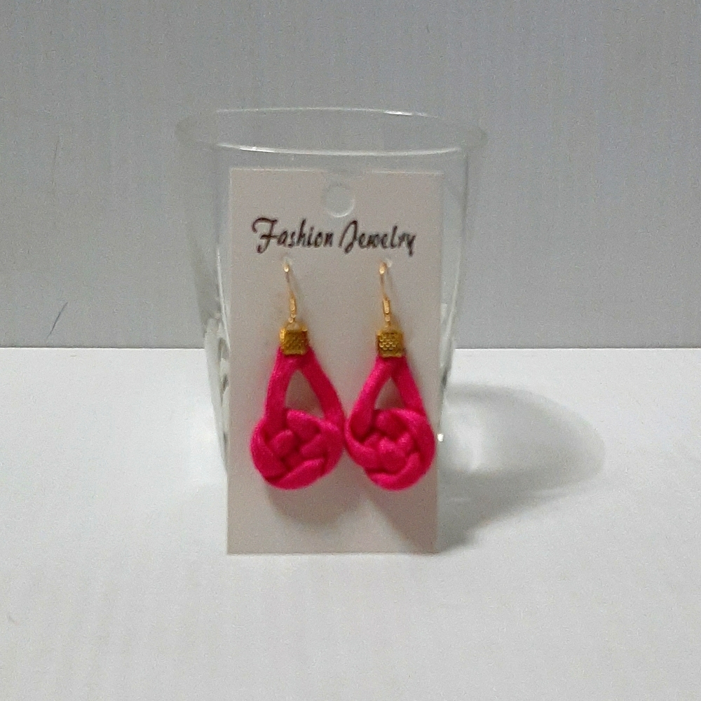 Hand Crafted Earrings Pierced Paracord Celtic Knot